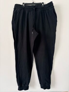 Lululemon Scuba HR French Terry Jogger Sz 16 Black EUC